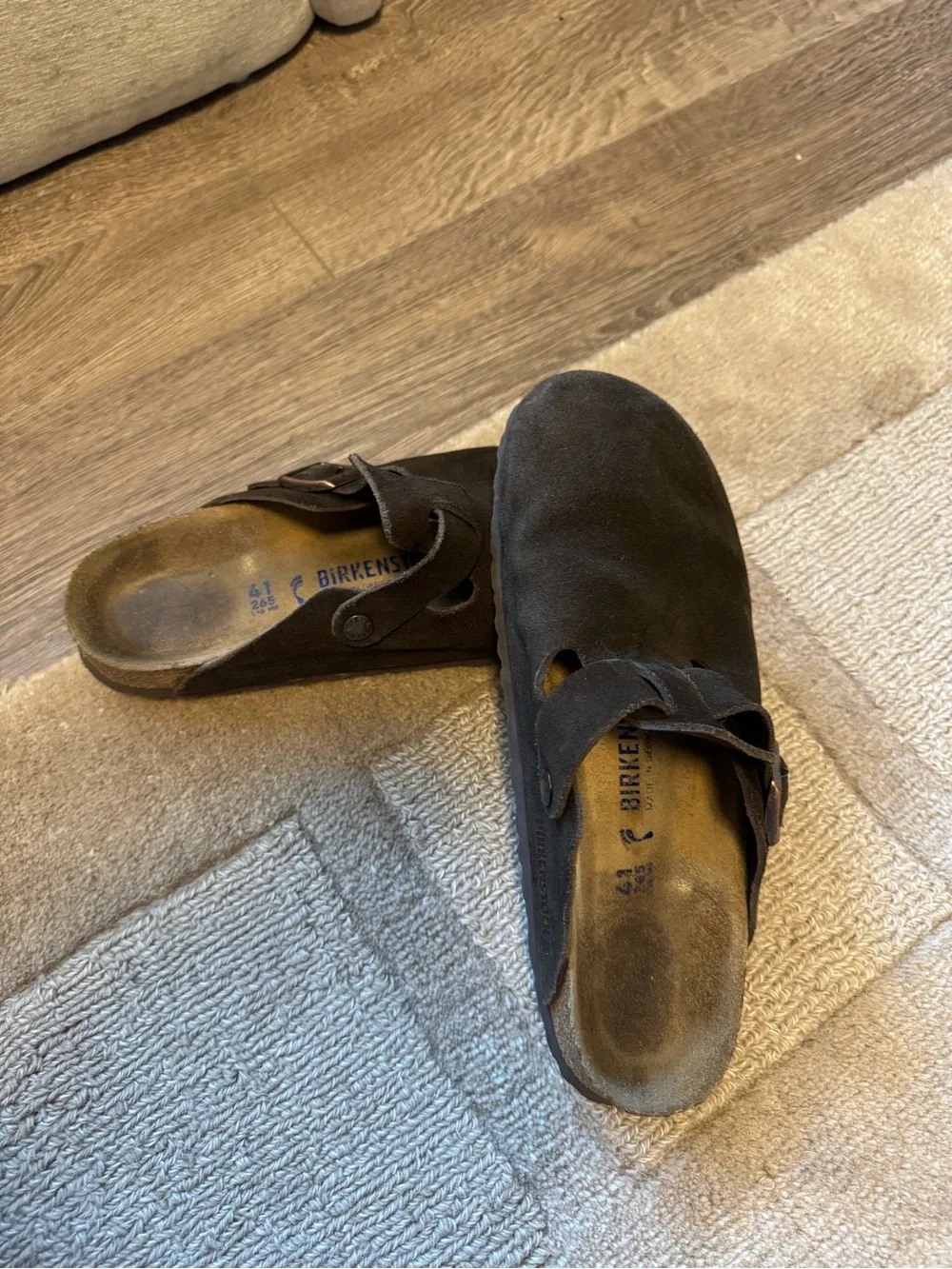 Birkenstock Boston Suede Clogs in Brown - 9.5 - Picture 2 of 6